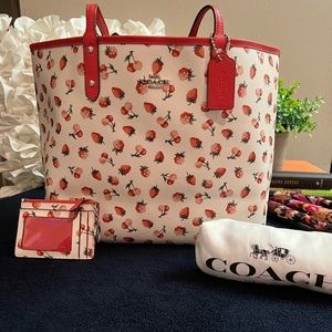 Coach reversible tote